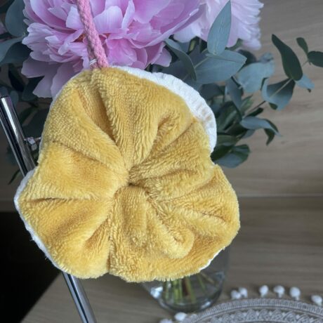 fleur de douche suspendu jaune coté coton